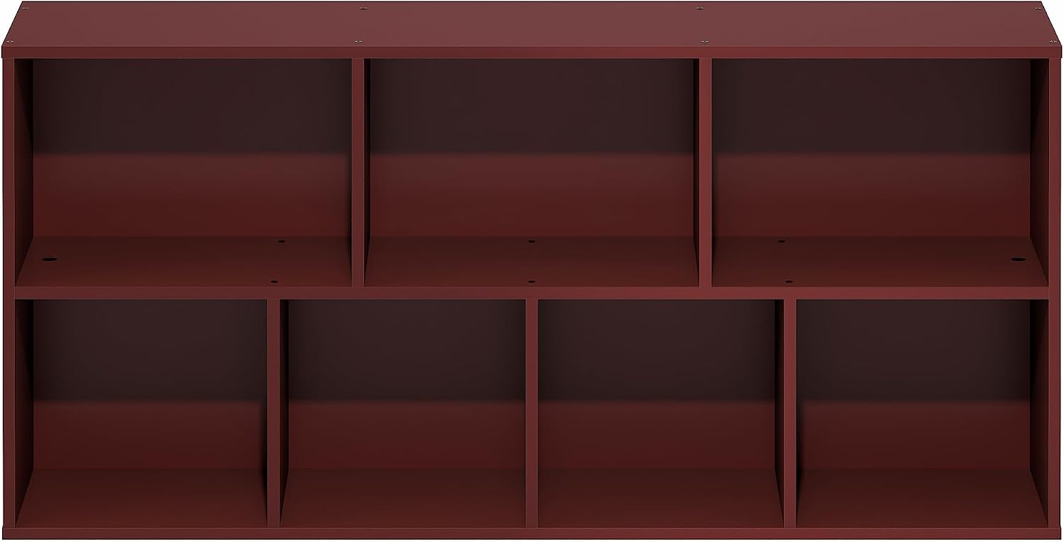 Furinno LUDER Book Shelf, 5-Cube Bookshelf, Easy Assembly Bookcase with Open Shelves, 9.4 x 19.7 x 31.5, for Living Room, Bedroom, Home Office, Darkwood