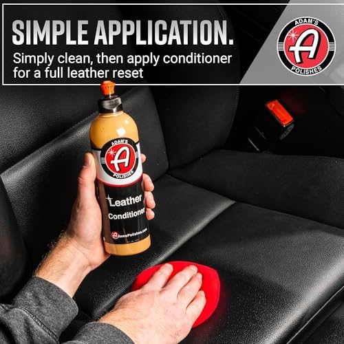 Adam's Polishes Leather Care Kit - Leather Cleaner & Conditioner Car Cleaning Supplies | UV Protection for Interior Accessories Steering Wheel Seat
