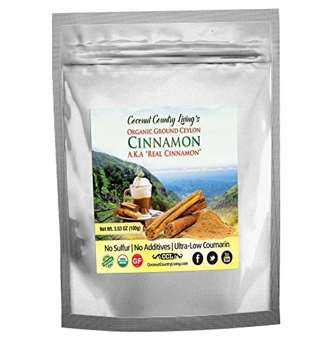 Organic Ceylon Cinnamon Powder 1 lb - True Ground Sri Lanka Spice, Raw | Low Coumarin, USDA Certified, Non-GMO, Gluten Free, Additive Free, for Baking, Cooking, Coffee and Tea, Resealable Pouch