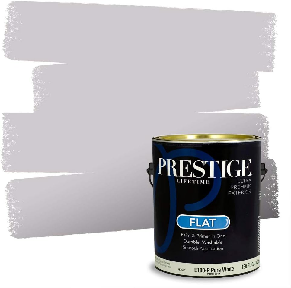 PRESTIGE Paints Exterior Paint and Primer In One, 1-Gallon, Satin, Comparable Match of Sherwin Williams* Ash Violet*