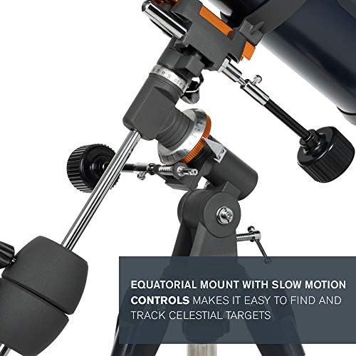 Celestron AstroMaster 130EQ Newtonian Telescope - Fully-Coated Glass Optics - Bonus Astronomy Software & Accessory Kit