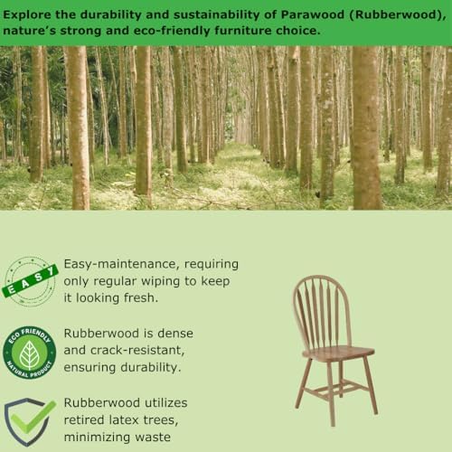 IC International Concepts Solid Wood Windsor ArrowBack Chair, Unfinished