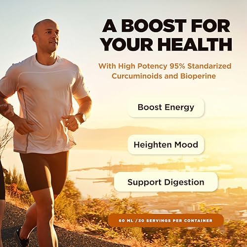 Liquid Turmeric Curcumin Extract with Black Pepper - Turmeric Drops with Bioperine