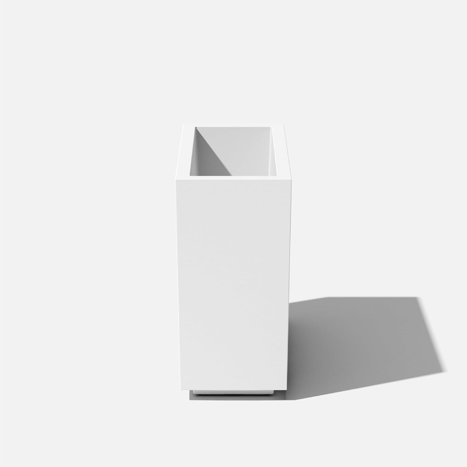 Veradek Span Plastic Box Series Planter - Tall Rectangular, White, All-Weather Resistant, Removable Insert Bucket, Modern Design, Indoor/Outdoor Use | Made From Durable Plastic Featuring a Removable Insert Bucket. Modern Porch/Patio Décor for Plants and…