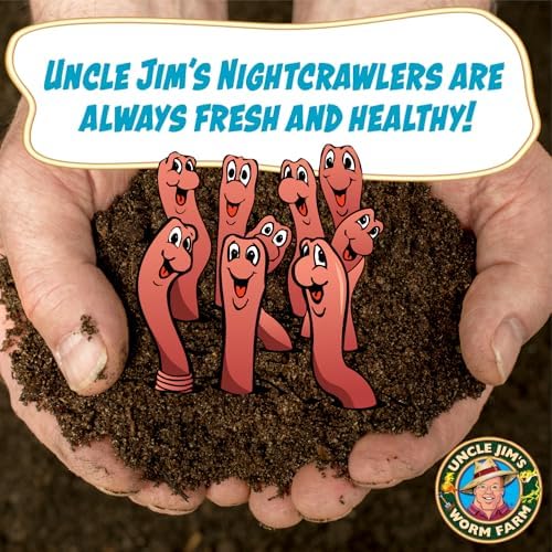 Uncle Jim's Worm Farm European Nightcrawlers Composting and Fishing Worms 1 Lb Pack