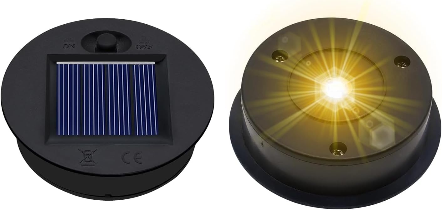 Solar Light Replacement Top Parts 4 Pack(Top Size 3.31 inch
