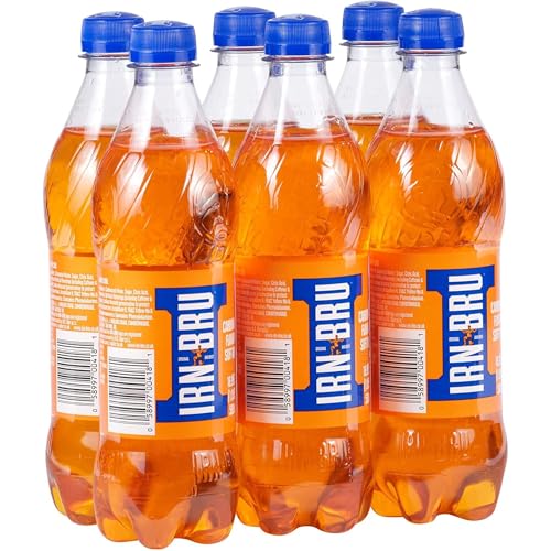 IRN-BRU Original Scottish Sparkling Soda, Citrus Flavored Carbonated Drink - Sparkling Flavored Soft Drink, 32 Flavor Recipe, 16.9 fl oz Bottles, Pack of 12