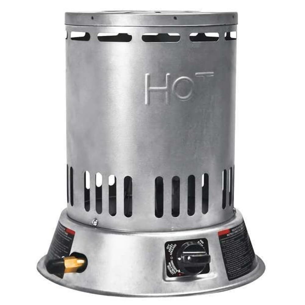 Portable Gas Floor Heater, Liquid Propane, Matchless Piezo, 15,000 to 25,000 BtuH, 11 11/16 in L - 1 Each
