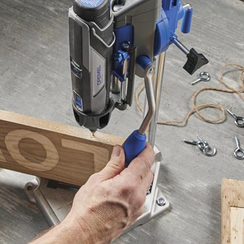 Dremel Drill Press Rotary Tool Workstation Stand with Wrench - Mini Portable Press & Tool Holder - 2-Inch Depth - Ideal for Drilling Perpendicular