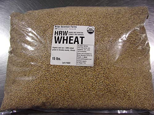 Organic Hard Red Winter Wheat Berries | Certified Organic Heirloom variety named TURKEY RED | 15 lbs. | Farmer Direct | Organic, non-GMO, IP