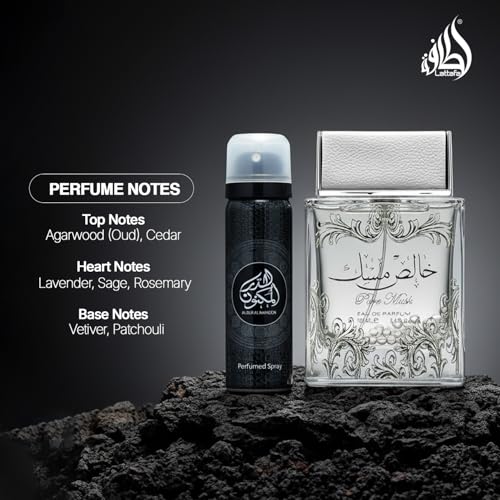 Lattafa Pure Musk Eau De Parfum Spray, 3.4 Ounce (Unisex)