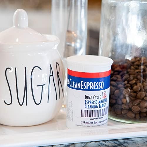 CleanEspresso - 25 Cleaning Tablets Designed For Jura Coffee Machines - 3.5g Dual Cycle Espresso Machine Cleaning Tablets for Jura Espresso Machines
