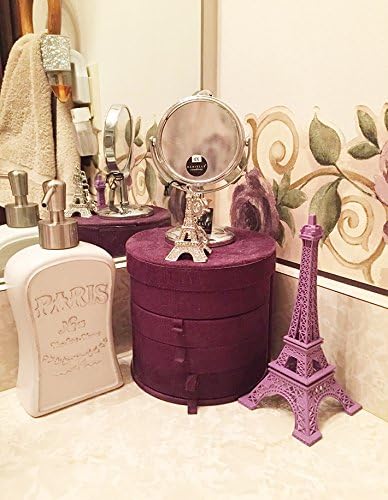 ESHATO Gold Metal Eiffel Tower Statue, 7inch Decorative Figurine Replica Stand Holder for Cake Topper Table Decor Gift Party Home Decoration