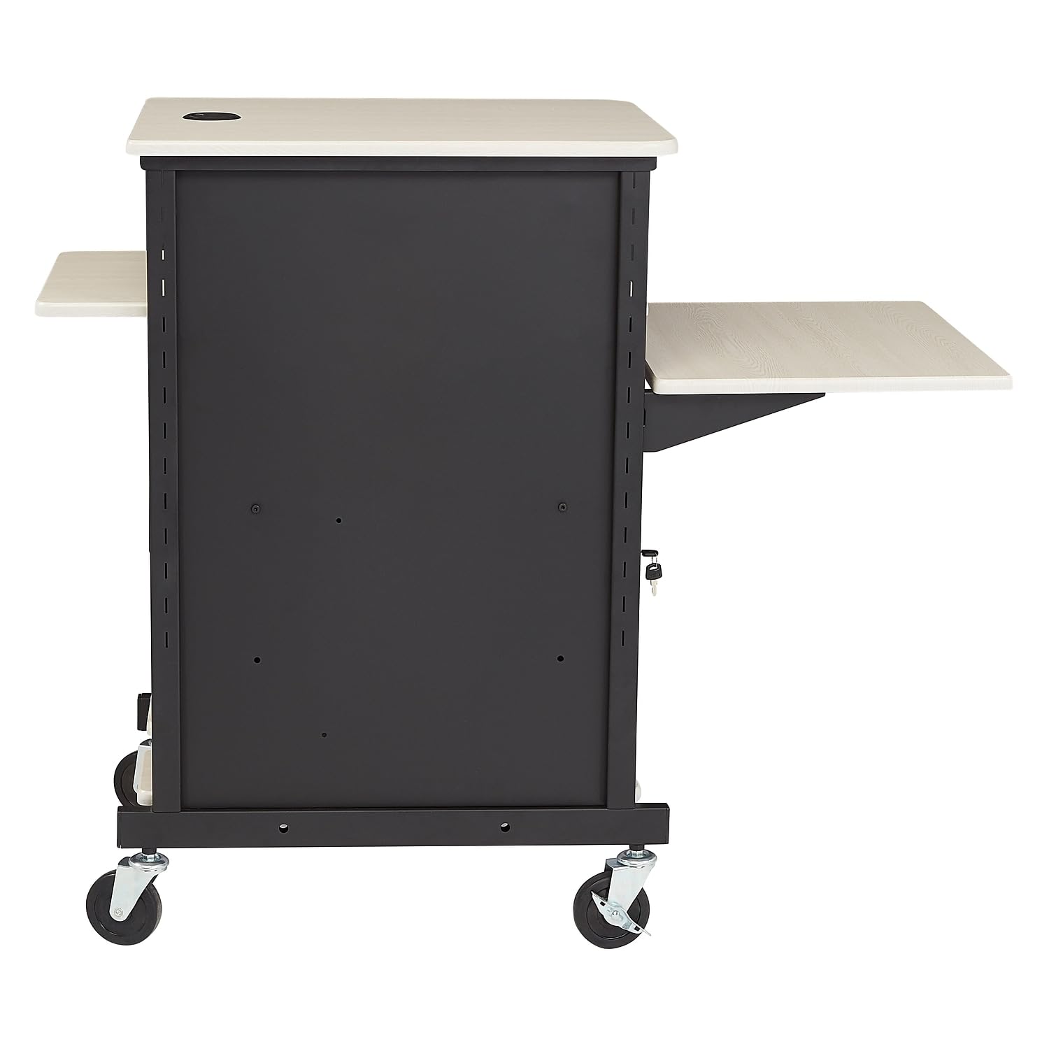 Oklahoma Sound PRC-400 Jumbo Presentation Cart, 33" Length x 21" Width x 40" Height, Ivory Woodgrain