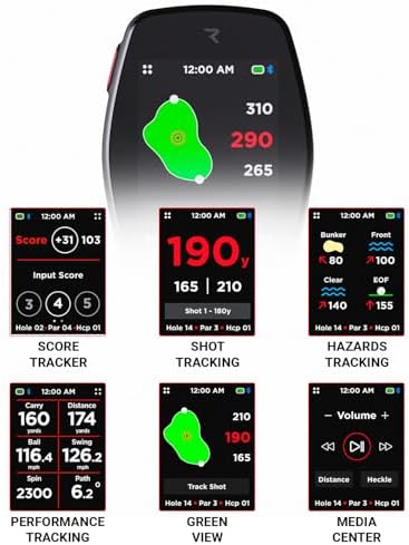 Hand+ Handheld Golf GPS Device, Shot Tracker, Record Shots, Club, GIR, Fairways, Putts, Golf Distance Range Finder, Touch Screen, 42, 000+ Courses
