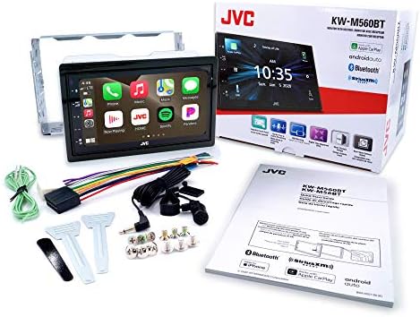 JVC KW-V660BT Apple CarPlay Android Auto DVD/CD Player w/ 6.8" Capacitive Touchscreen, Bluetooth Audio and Hands Free Calling, MP3 Player, Double DIN