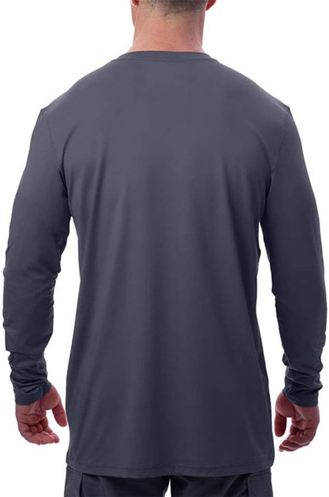 Arctic Cool Men’s Crew Neck Instant Cooling Pocket Workwear Moisture Wicking Performance UPF 50+ Long Sleeve Shirt
