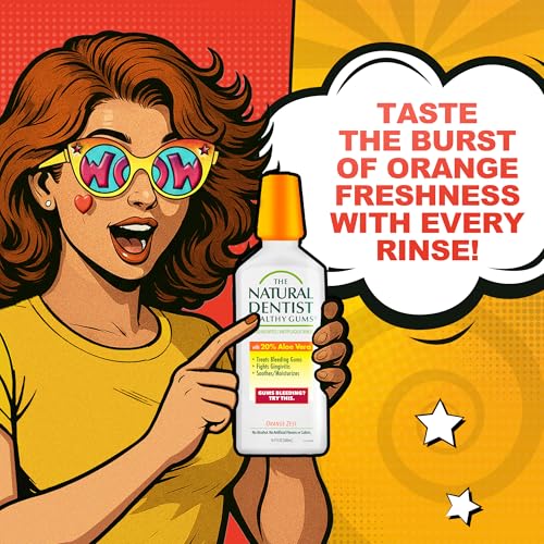 The Natural Dentist Peppermint Twist Mouthwash, No Alcohol & No Fluoride, Plant-Based Daily Rinse that Refreshes & Comforts the Mouth, 16.9 fl oz