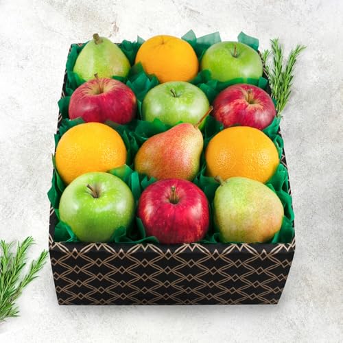 Capalbo's Fruitful Feast Gift Box | Kosher Fruit Gift Boxes w/Fresh Apples, Oranges