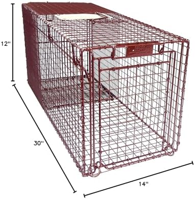 Tru Catch 30FCD Fat Cat Humane Live Animal Trap - Easy & Safe Catch & Release Animal Trap for Cats, Rabbits