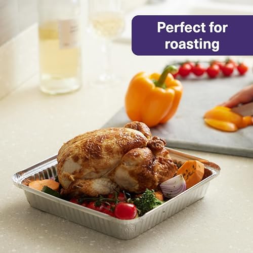 MATANA 40 Pack 9 Inch Round Aluminum Foil Pie Pans with Lids, Pie Tins Disposable for Cinnamon Rolls, Baking Tarts & Cakes, Pie Pan For Cooking