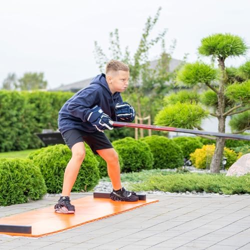 Slide Board for Cardio, Core & Leg Training – Indoor & Outdoor Sliding Exercise Board – Includes Booties – – Home Gym Workout Equipment
