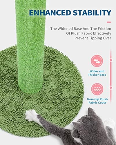 Made4Pets Cactus Cat Scratching Post for Small Indoor Cats & Kittens, 21.7"