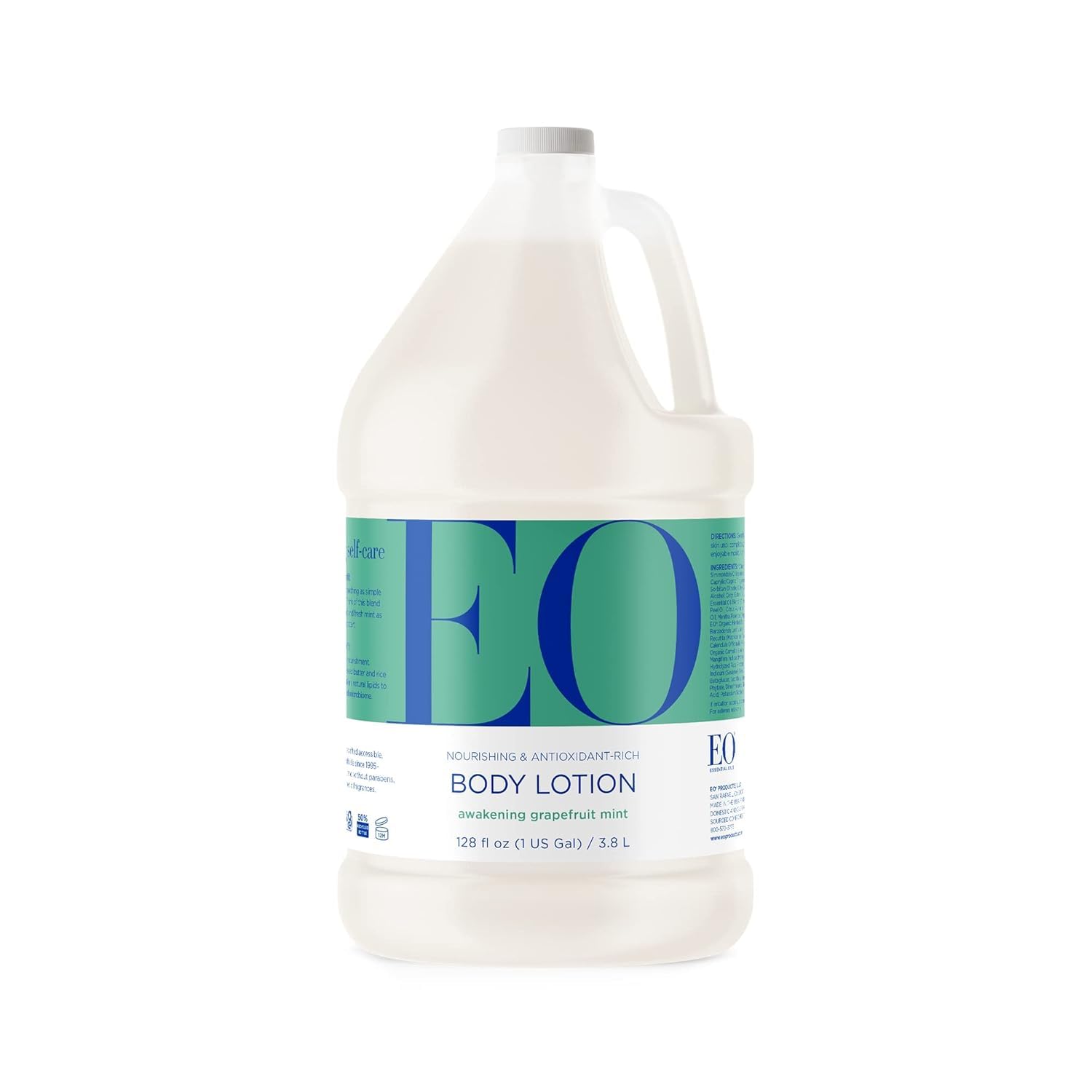 EO French Lavender Body Lotion Refill, Bulk Gallon, 128 oz | 1-gallon bulk refill | fits most dispensers | essential oil formula | moisturizes dry skin | salon-size | men and women