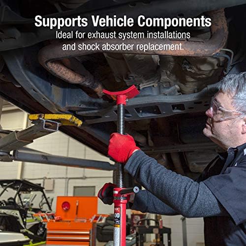 SUNEX TOOLS 6810A, Underhoist Support Stand with Foot Pedal, ¾ Ton Capacity, Large Base, Bearing Mounted Spin Handle, Height Adjustment Under Load, Lightweight, Supports Vehicle Components Only