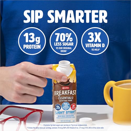 Carnation Breakfast Essentials Light Start Ready-to-Drink, Chocolate
