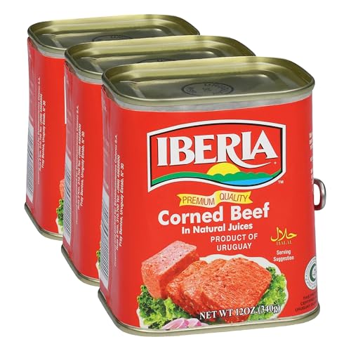 Iberia Corned Beef, 12 oz, Premium Quality Corned Beef With Natural Juices, Halal