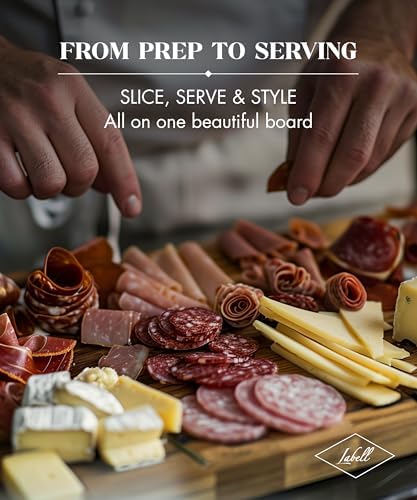 Labell Large Canadian Maple Cutting Board, Juice Groove, 16 x 20 x 1.5 in | Wood Butcher Block, Food Prep, Natural, Durable, for Kitchens