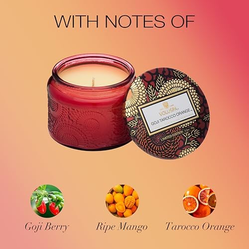 Voluspa Baltic Amber, Petite Candle Jar, 3.2 Ounce, 25 Hour Burn Time, Coconut Wax for Clean Burning, Handcrafted in the USA