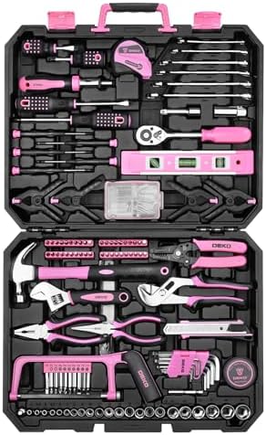 DEKOPRO 228 Piece Socket Wrench Auto Repair Tool Combination Package Mixed Tool Set Hand Tool Kit with Plastic Toolbox Storage Case