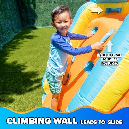 Sportspower My 1st Inflatable Water Slide with Splash Pool & Water Cannon, Large Outdoor Waterpark for Kids, Heavy Duty, ASTM Certified
