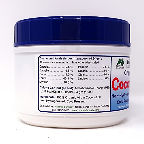 Organic Extra Virgin Coconut Oil 1 Pound helps with supporting skin and coat, and promotes a healthy metabolism.