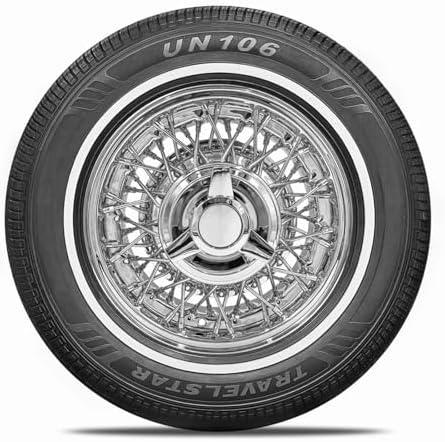 Travelstar UN106 All Season 215/70R15 18mm White Wall Radial Passenger Car Tire- 215/70-15 98T + Three-Year Road Hazard Warranty Included 215/70/15 (Tire Only)