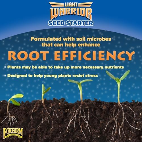 FoxFarm Light Warrior Seed Starter Growing Medium, 1cu ft - Beneficial for Seed Germination and Root Development, Indoor/Outdoor Cultivation - Ideal Nutrition for Plant Seedlings