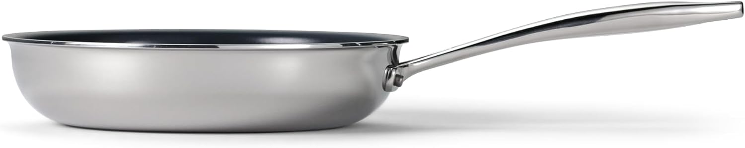 Tramontina Signature Tri-Ply Clad Stainless Steel 12-Inch Large Frying Pan | Induction-Ready Skillet, Dishwasher-Safe, NSF-Certified