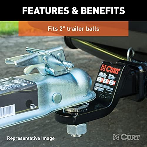 Curt Manufacturing K-5138 Class 2 3500 Gtw 2 in Ball 3 in Channel Zinc Plated