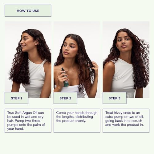 Maria Nila True Soft, Moisturizing Argan Oil For Dry Brittle Hair, Argan Oil Remoisturises & Reduces Frizz, 100% Vegan & Sulfate/Paraben free