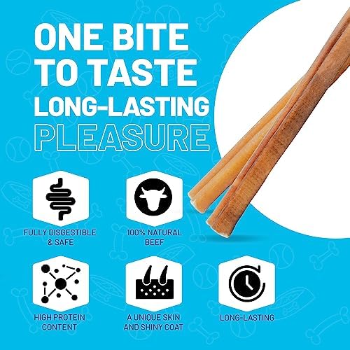 Sitka Farms Bully Sticks for Dogs, Dog Chews and Treats, 6 Inch, 20 Count