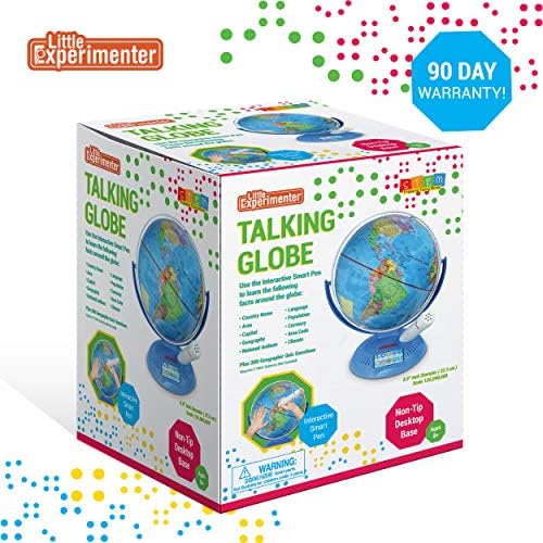 Little Experimenter Interactive 9" Talking Globe, Smart Pen, STEM Ages 8-12