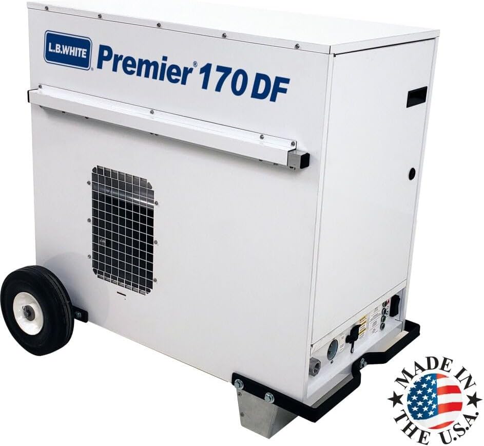 L.B. White CS170 Premier 170DF LP Forced Air Propane Tent Heater — Ductable Portable Space Heater for Indoor, Outdoor, Parties & Commercial, 170