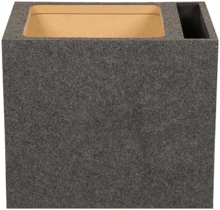 QPower QBOMB Single 12-Inch Speaker Box – Side-Ported Design with Black Bed Liner – Compatible with Kicker L7 Subwoofer