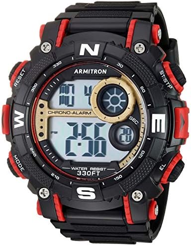 Armitron Sport Men's Digital Chronograph Resin Strap Watch, 40/8284