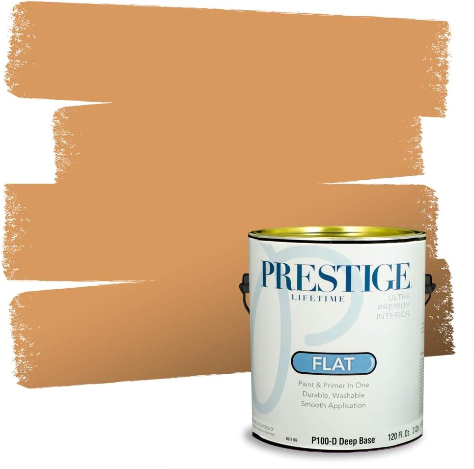 PRESTIGE Paints Exterior Paint and Primer In One, 1-Gallon, Satin, Comparable Match of Sherwin Williams* Cachet Cream*