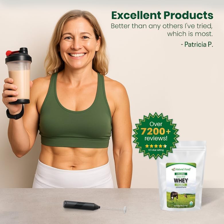 Z Natural Foods Organic Whey Protein Concentrate - Grass-Fed, 5 lb