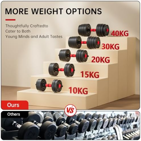 Adjustable-Dumbbells-Sets,Free Weights-Dumbbells Set of 2 Convertible To Barbell A Pair of Lightweight for Home Gym,Women and Men Equipment