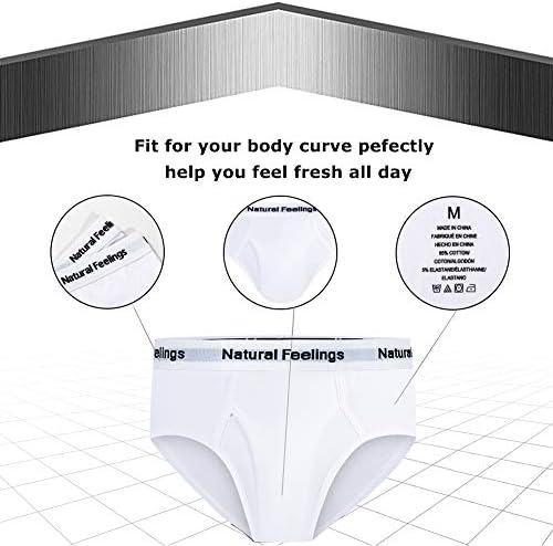 Natural Feelings Men's Briefs Underwear Multipack Mens Cotton Full Rise Briefs with Comfort Waistband S M L XL XXL…